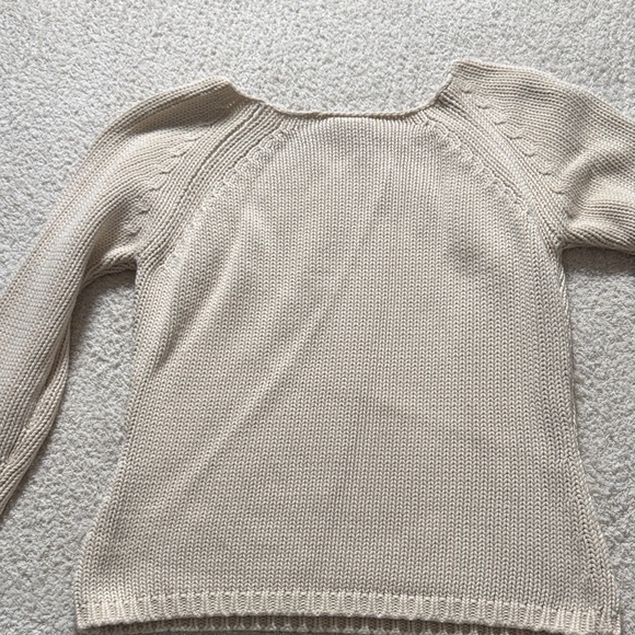 Gap Women's Knit 100% Cotyon Cream Sweater Sz S - Picture 8 of 11